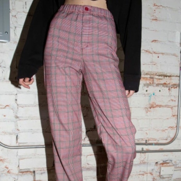 Brandy Melville Pants - ❌SOLD - Red plaid brandy tilden pants!